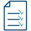 Illustration of sheet of paper with checkmarks and text lines